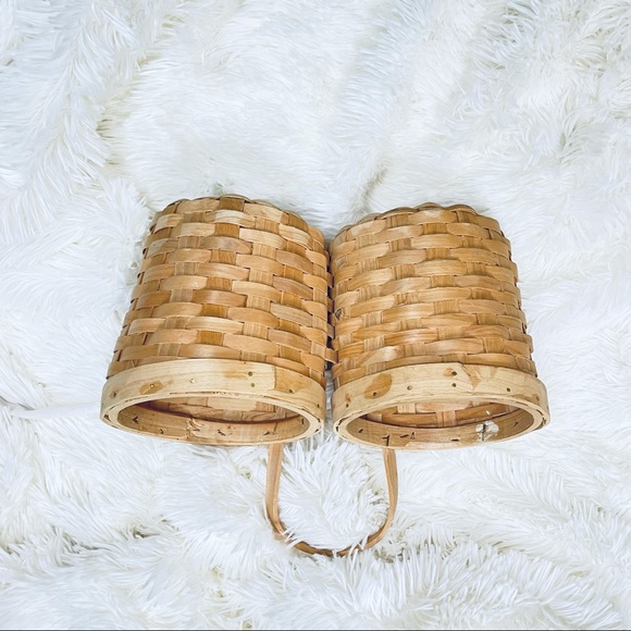 Boho | Vintage Wicker/Woven Double Wine Tote - Picture 11 of 14